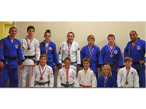 Picture of Bradley Stoke Judo Club British Championship medallists